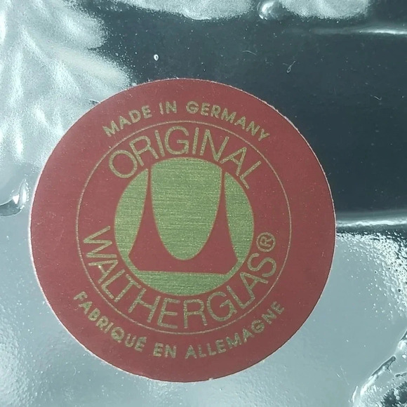 Original Waltherglas Frosted/Clear Glass Plate on Pedestal Winter  Christmas. - Picture 5 of 7